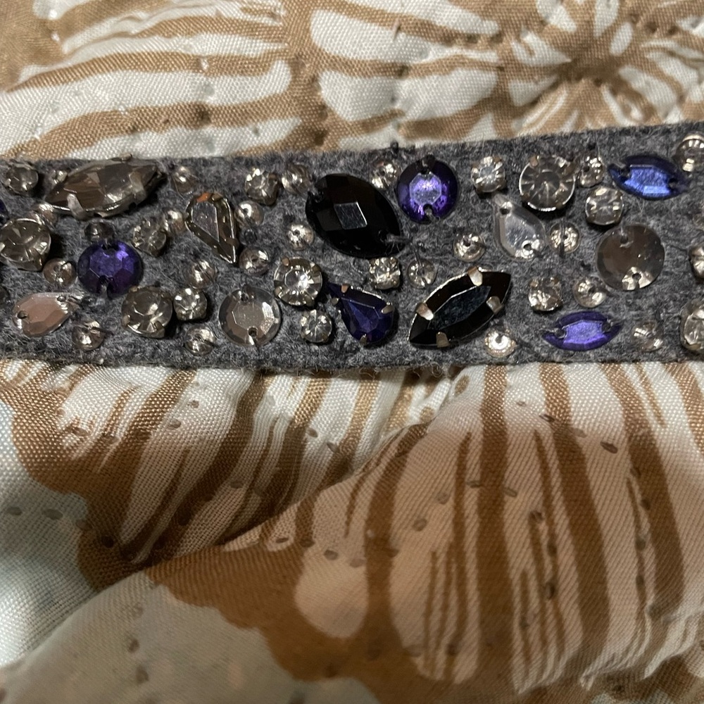 Elegant Black and Silver Beaded Belt - Picture 5 of 14